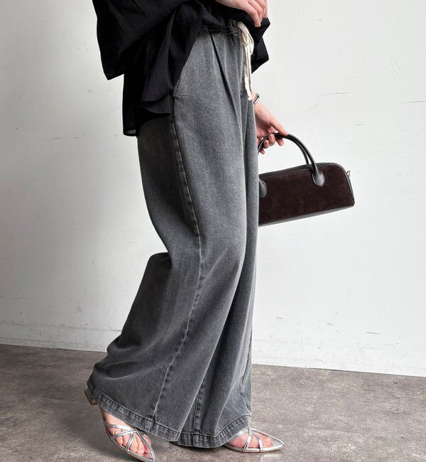  「デニムワイドイージーパンツ」|デニム|
