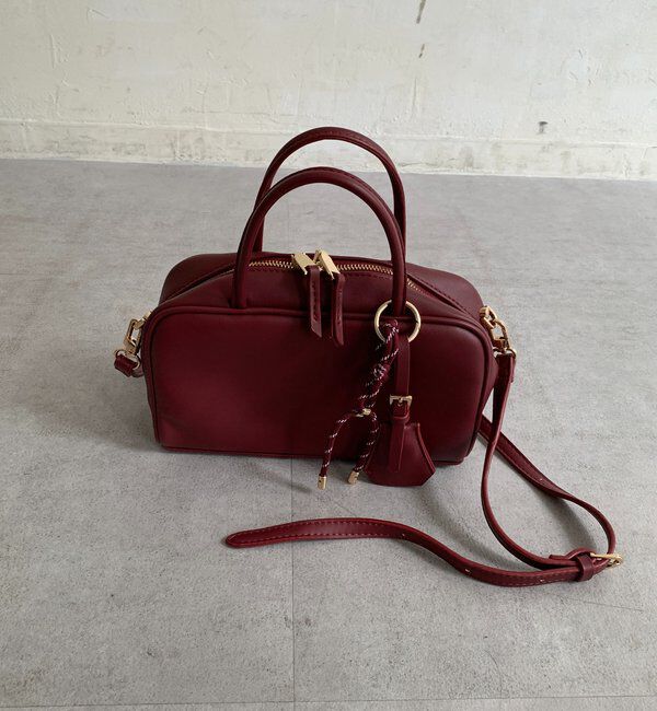  「チャーム付横長ボストン」|トートバッグ|