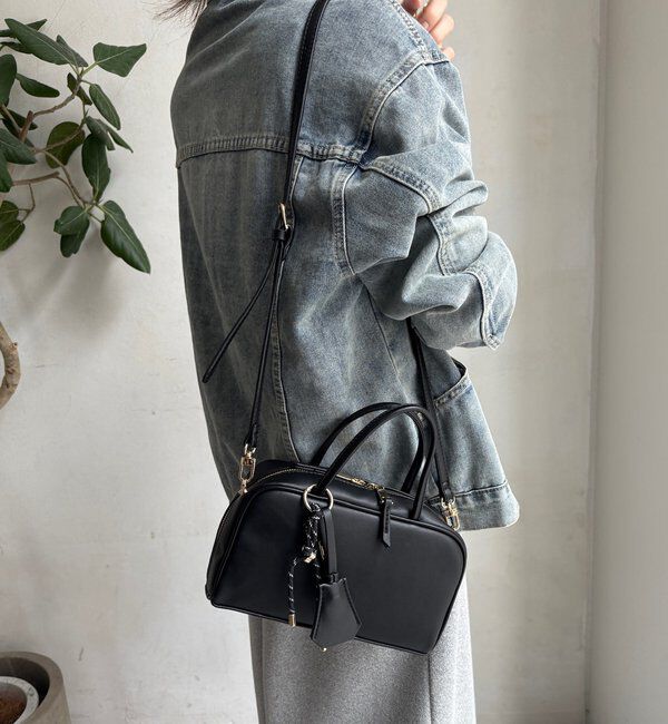  「チャーム付横長ボストン」|トートバッグ|