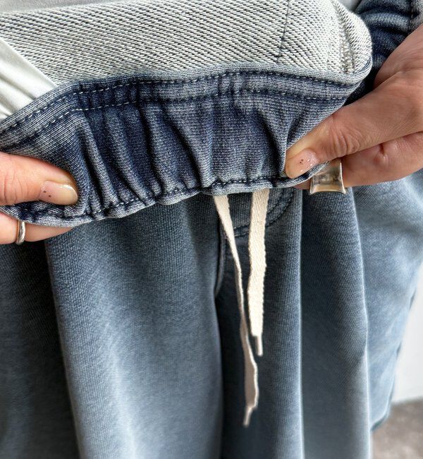  「【デニムなのにスウェット!?】デニムスウェットパンツ」|チノ|