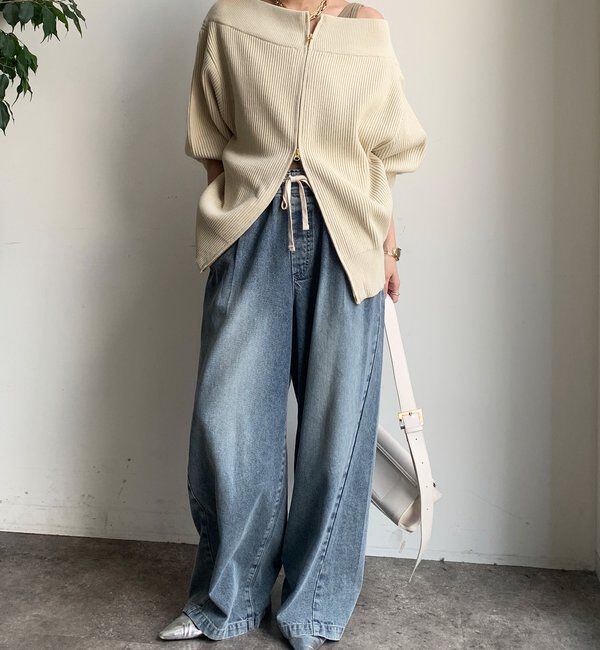  「フロントジップニット」|ニット・セーター|