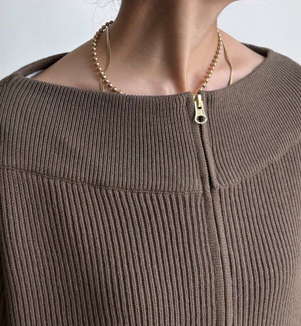  「フロントジップニット」|ニット・セーター|