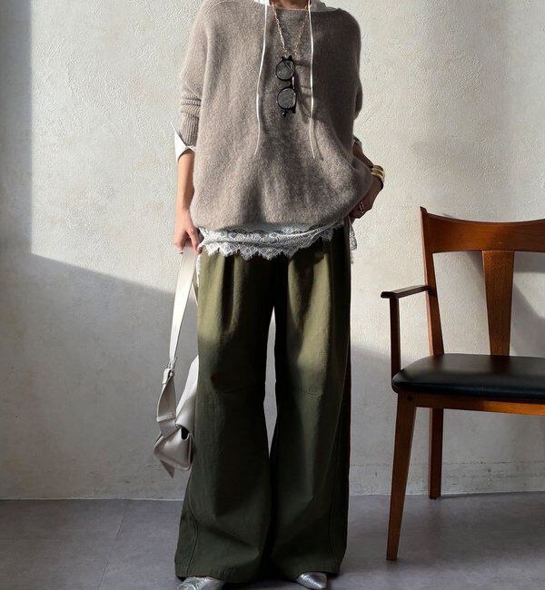  「レース切替チュニック」|シャツ・ブラウス|