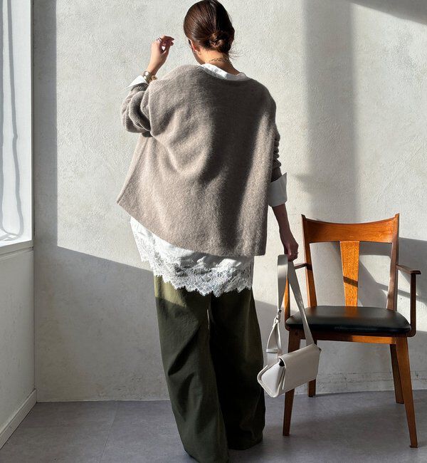  「レース切替チュニック」|シャツ・ブラウス|
