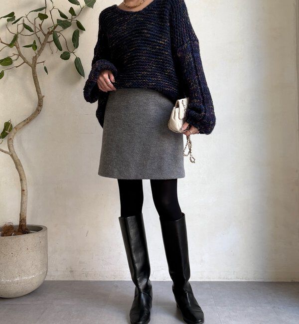  「ブークレーウールミニスカート」|スカート|