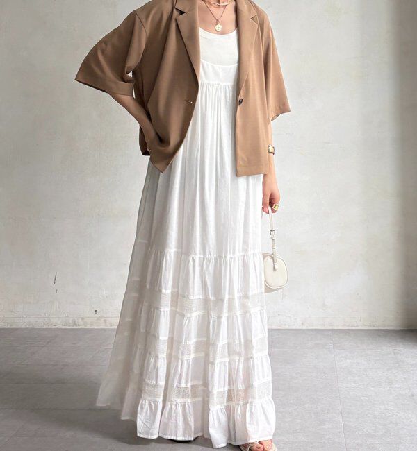  「【セットアップ可能】接触冷感5分袖ジャケット」|テーラードジャケット|