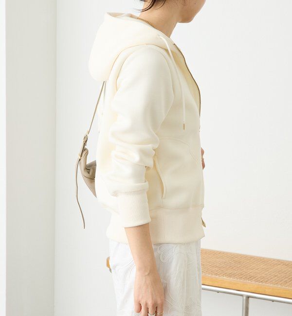  「【WEB限定/キレイめ上品】スポンジダンボールZIPパーカーカットソー」|パーカー|