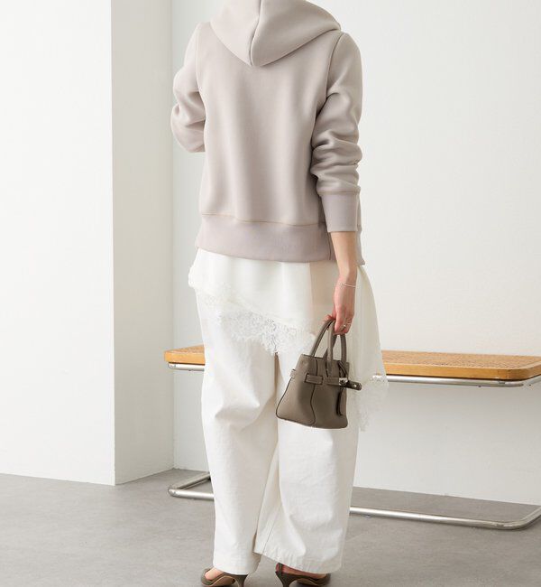  「【WEB限定/キレイめ上品】スポンジダンボールZIPパーカーカットソー」|パーカー|