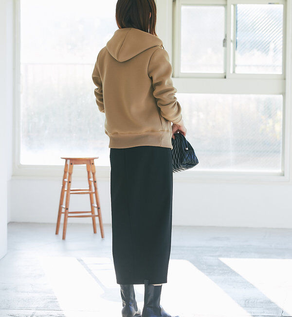  「【WEB限定/キレイめ上品】スポンジダンボールZIPパーカーカットソー」|パーカー|