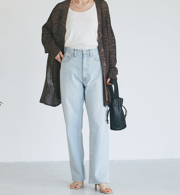  「【全骨格美脚見え！】slit DENIM」|デニム|