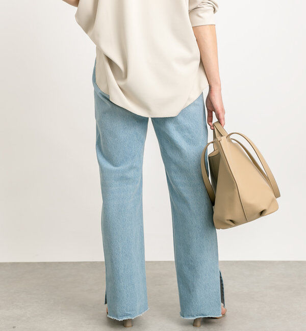  「【全骨格美脚見え！】slit DENIM」|デニム|