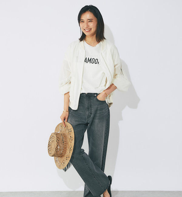  「【全骨格美脚見え！】slit DENIM」|デニム|