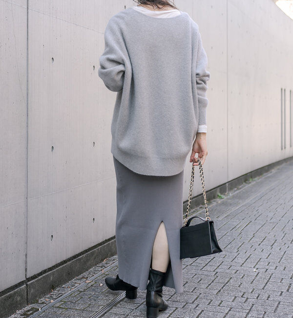  「【マイナス3kg/レビュー高評価☆】リブタイトスカート」|スカート|