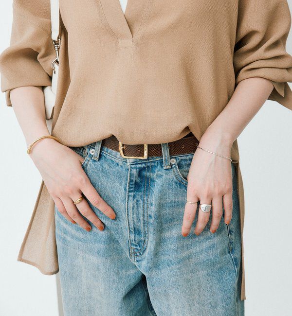  「【MONN.:.(モン)】SHIHOコラボ型押しベルト」|ベルト|