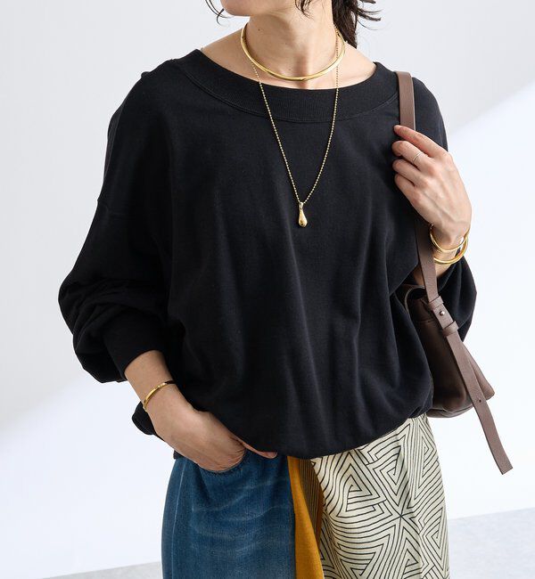  「【秋カラー登場】2wayスウェット」|Tシャツ・カットソー|ブラック