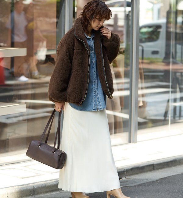  「【上品な揺れ感】キュプラ混バイアススカート」|スカート|