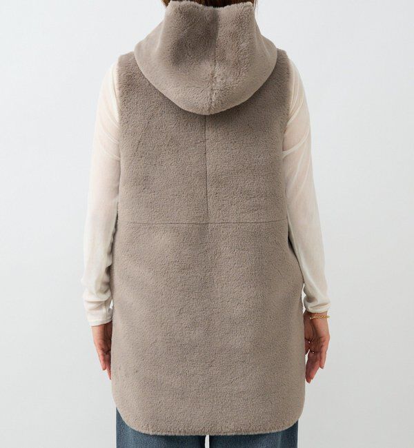  「【シーズンムード高まる】エコファーフードジレ」|ベスト・ジレ|