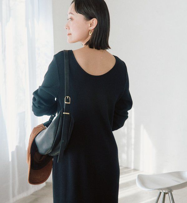  「【全骨格細見え】NEW2WAYロングリブワンピース」|ワンピース|