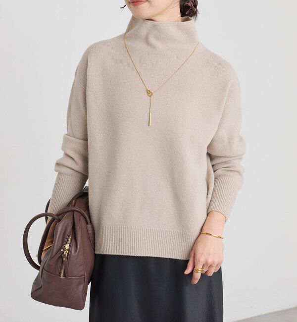  「【5色展開/万能トップス】ウール100NEWボトルネックニット」|ニット・セーター|