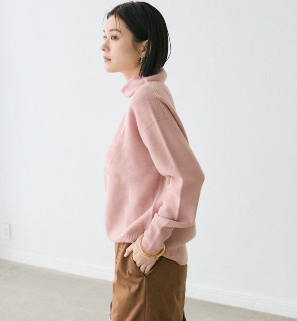  「【5色展開/万能トップス】ウール100NEWボトルネックニット」|ニット・セーター|