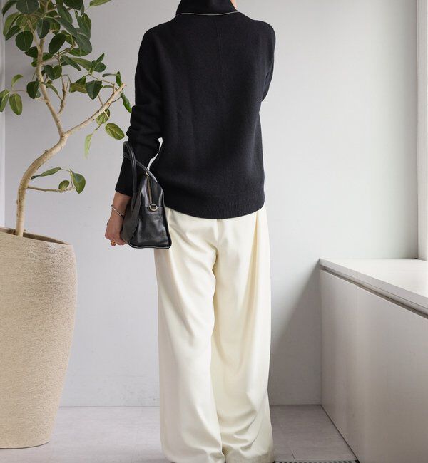  「【5色展開/万能トップス】ウール100NEWボトルネックニット」|ニット・セーター|