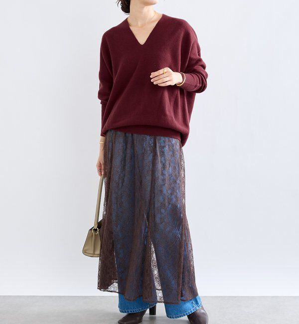  「【リバイバル/新色追加/7色展開】ウール100NEWバックボリュームニット」|ニット・セーター|