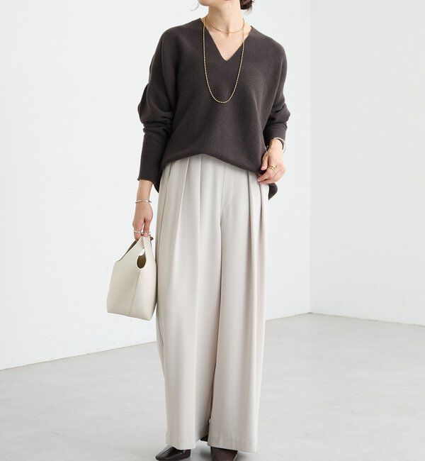  「【リバイバル/新色追加/7色展開】ウール100NEWバックボリュームニット」|ニット・セーター|