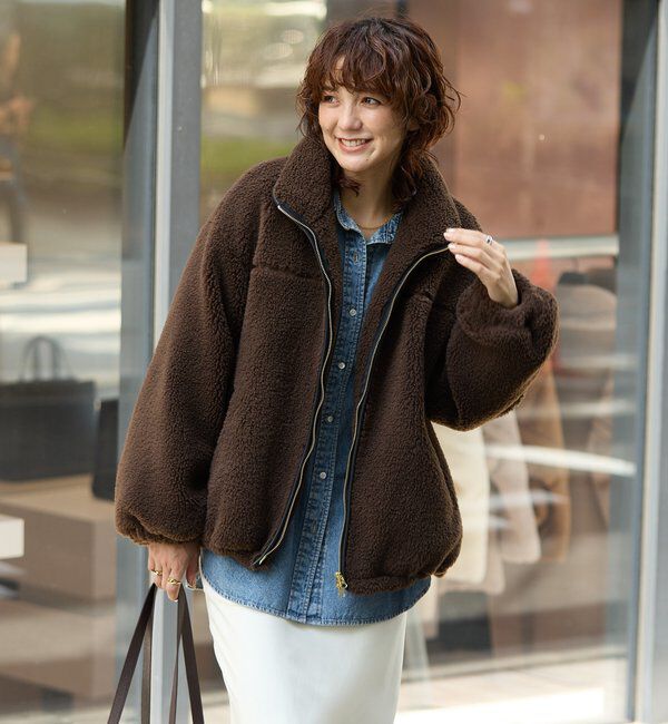  「【リバイバル/暖かみのある素材感】テディボアZIPコート」|その他|