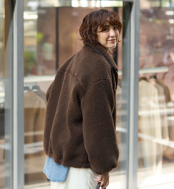  「【リバイバル/暖かみのある素材感】テディボアZIPコート」|その他|