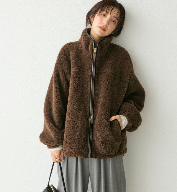  「【リバイバル/暖かみのある素材感】テディボアZIPコート」|その他|