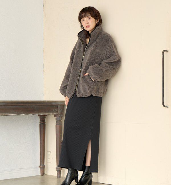  「【リバイバル/暖かみのある素材感】テディボアZIPコート」|その他|