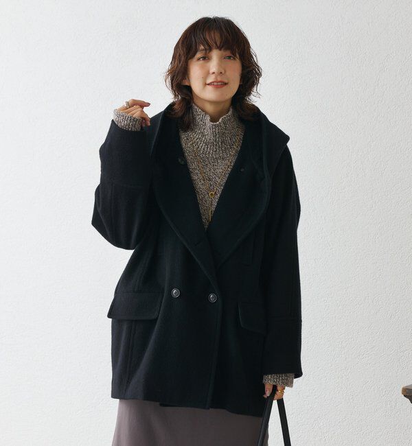  「【顔周り華やか】ビーバーフーディコート」|その他|