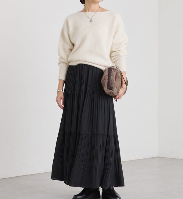  「【上品見え】ティアードプリーツスカート」|スカート|