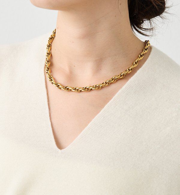  「【R.good（アールドットグッド）】編み込みチェーンネックレス」|ブローチ・コサージュ|