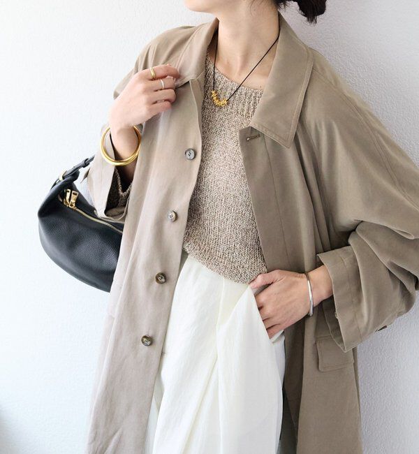  「【鮮度ある着こなしに】ストール付きテントコート」|その他|