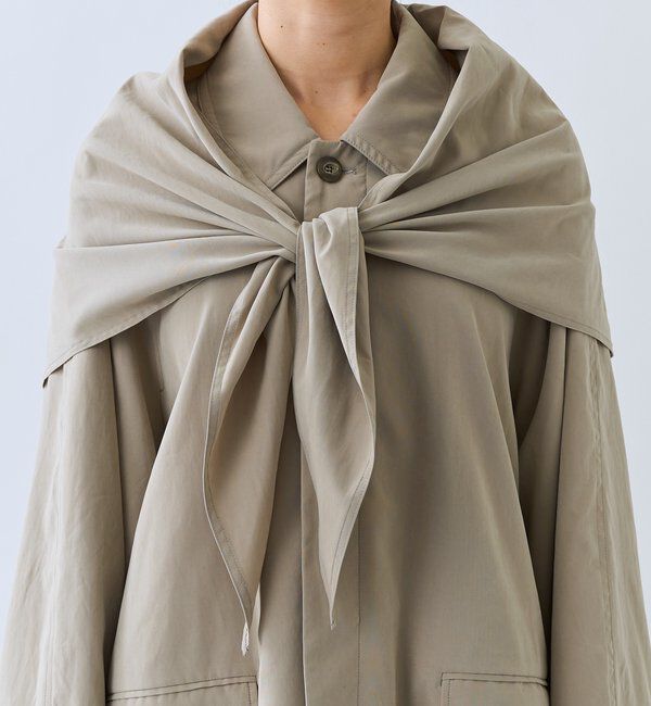  「【鮮度ある着こなしに】ストール付きテントコート」|その他|