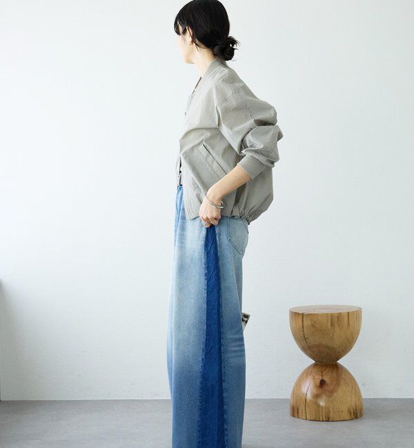  「【エッジを効かせたデザイン】ラインバギーデニム」|デニム|