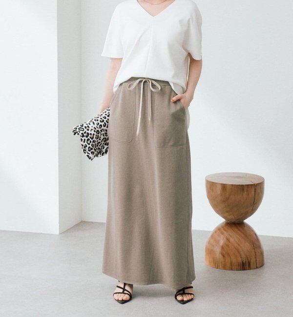  「予約【イージーな着心地】スエットロングスカート」|スカート|