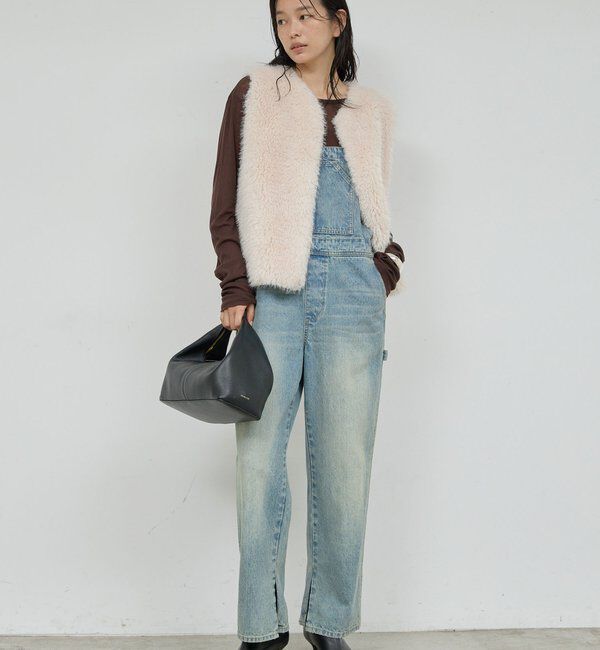  「【サイズ展開あり/長さ調整可能】デニムサロペット」|チノ|