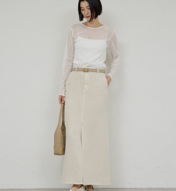  「【セットアップ対応】リヨセルスリットスカート」|スカート|