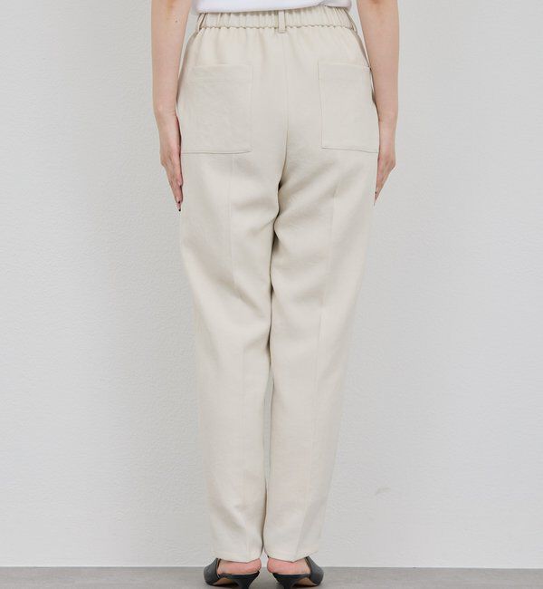  「【シワになりにくい】ジャージーテーパードパンツ」|チノ|