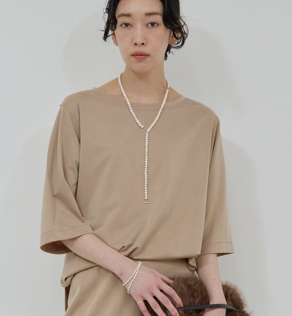  「【安心シルエット】【セットアップ対応】キュプラジャージーラウンドTee」|Tシャツ・カットソー|