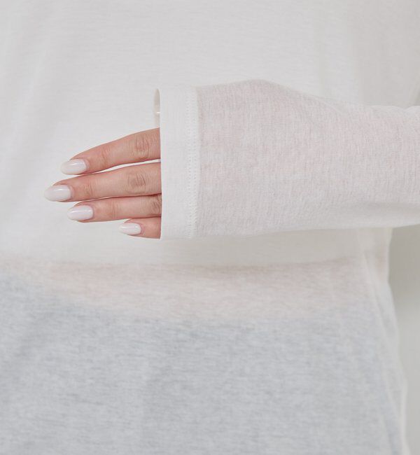  「シアーUネックロンT」|Tシャツ・カットソー|