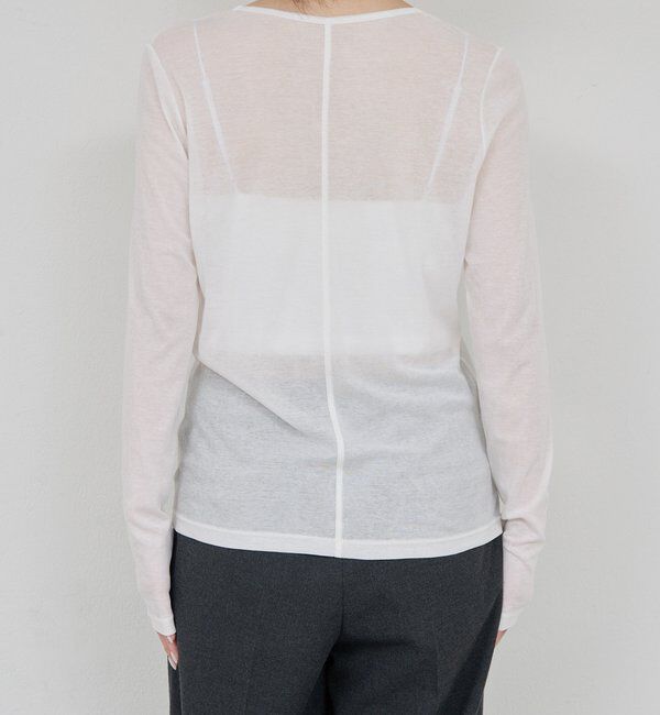  「シアーUネックロンT」|Tシャツ・カットソー|