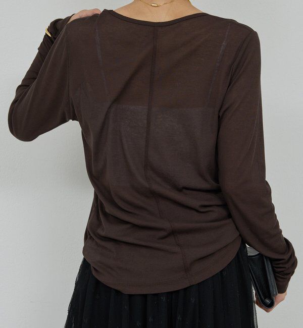  「シアーUネックロンT」|Tシャツ・カットソー|