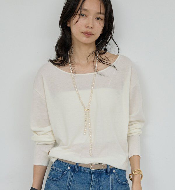  「【手洗い可】メリノウールニットプルオーバー」|ニット・セーター|