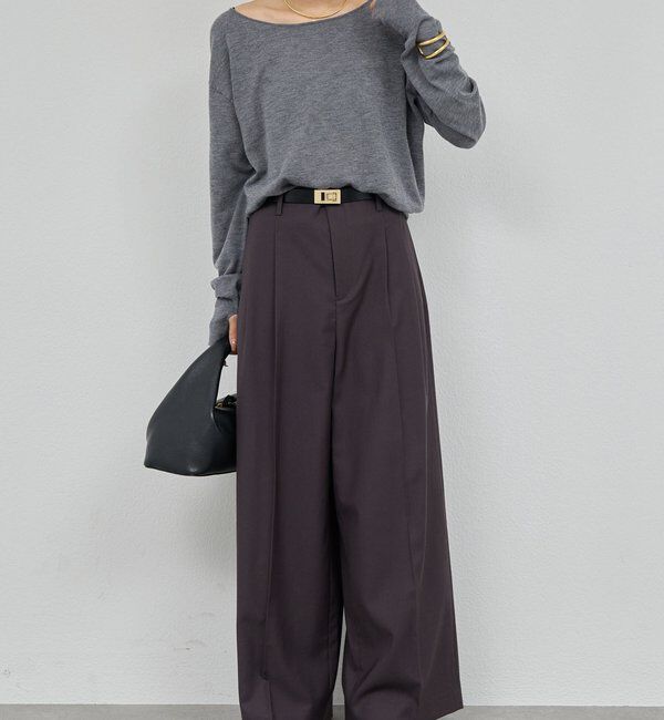  「【手洗い可】メリノウールニットプルオーバー」|ニット・セーター|