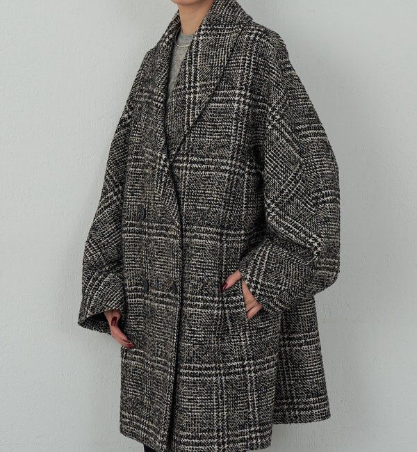  「【HERITANOVUM】 ツィードショールカラーショートコート」|その他|