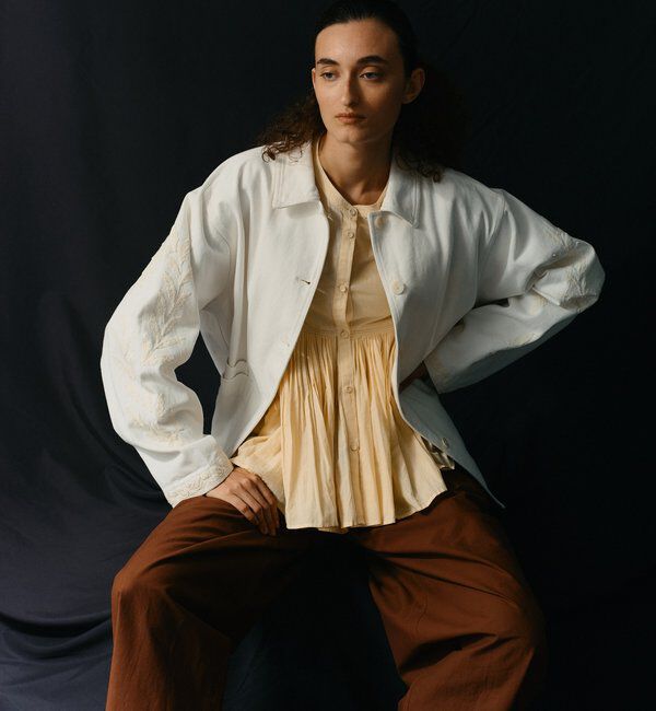  「【Dhritie】エンブロイダリージャケット」|デニムジャケット|