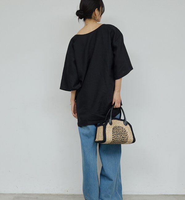  「リネンディープネックプルオーバー」|シャツ・ブラウス|